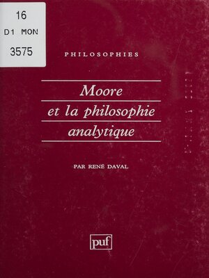 cover image of Moore et la philosophie analytique